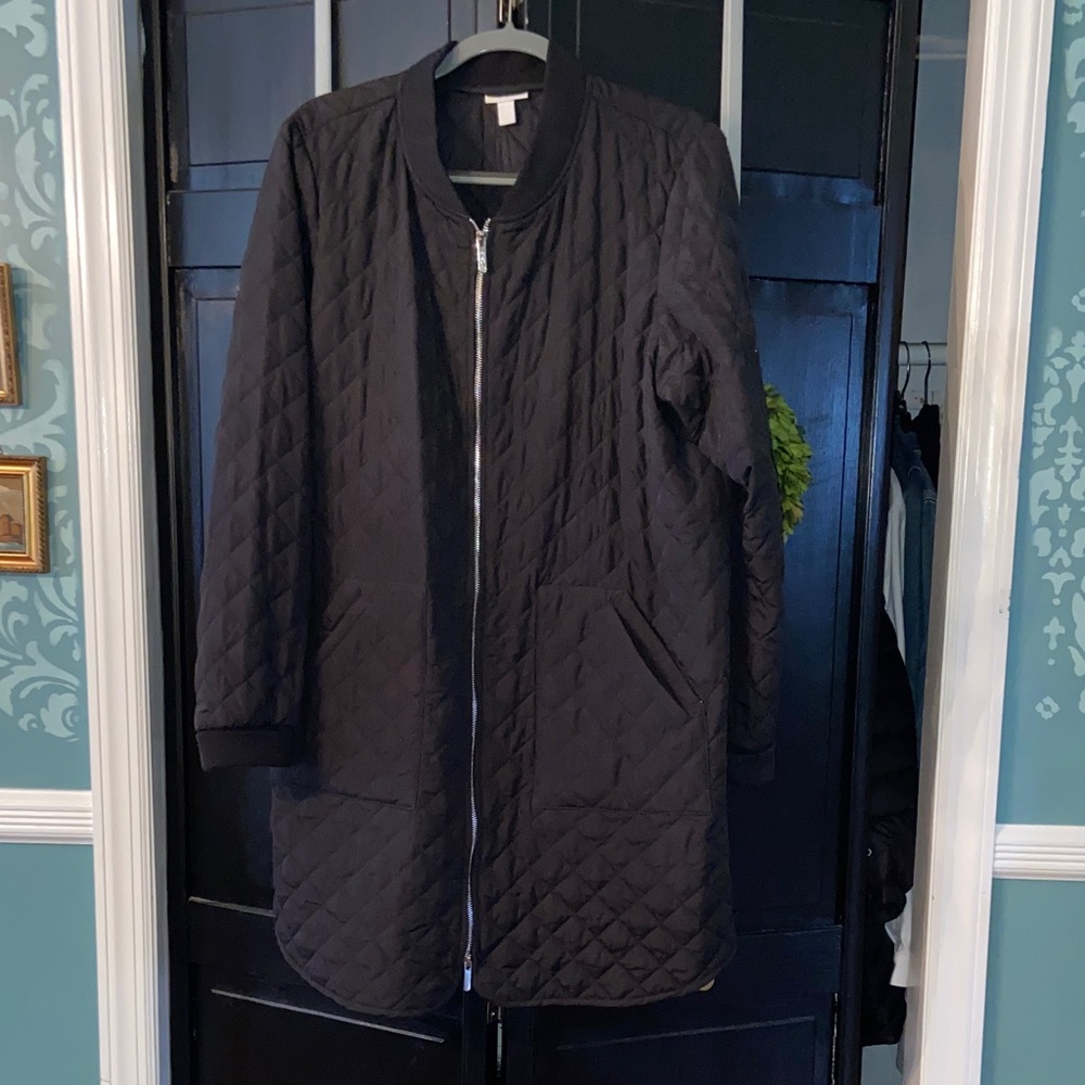 Zella Black Quilted Puffer Coat
